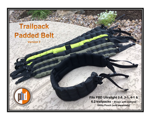 PBD Ultralight - Trailpack Padded Backpack Belt V2