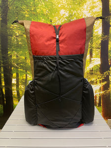 PBD - SOOLITE50 - frameless Ultralight hiking backpack - ECOPAK Red / Coyote Brown