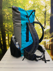 PBD - SOOLITE50 - frameless Ultralight hiking backpack - ECOPAK Grey / Teal