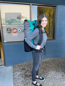 PBD - SOOLITE50 - frameless Ultralight hiking backpack - ECOPAK Grey / Teal