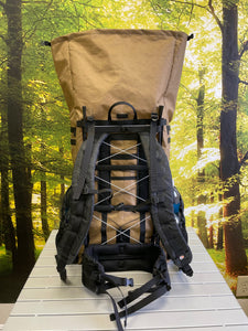 PBD - TRAILPACK60 - external frame hiking Ultralight Backpack - ECOPAK EPX200 - Coyote Brown