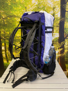 PBD - TRAILPACK60 - external frame hiking Ultralight Backpack - ECOPAK EPX200 - Purple / White