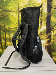 PBD Ultralight - TRAILPACK27 frameless hiking backpack - Black Dyneema 2.92oz