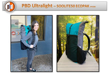 Load image into Gallery viewer, PBD - SOOLITE50 - frameless Ultralight hiking backpack - ECOPAK Grey / Teal